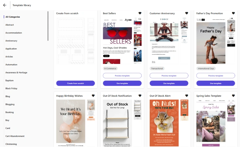 Moosend templates