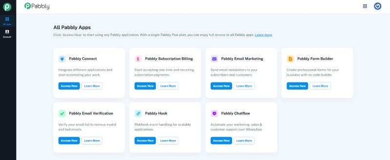 Pabbly dashboard