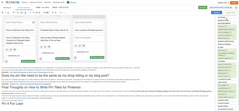 RankIQ report